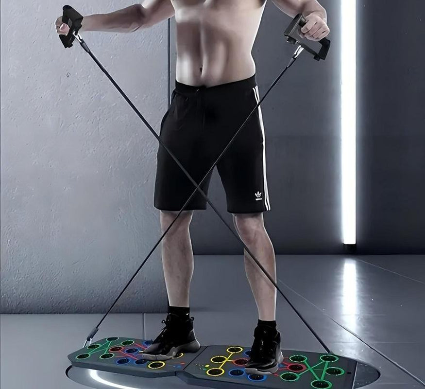 8-Piece Push-Up Board, Men'S Home Fitness , Foldable, Suitable for All Body Types, Push-Up Board Push Board Equipment Strength Training Set Equipment Multi-Functional Pushup Adjustable Chest