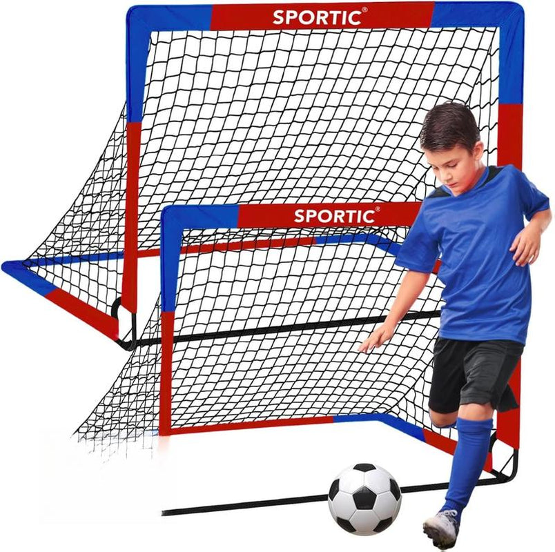 2 Pack Pop up Soccer Goals 4X3Ft Practice Net Carry Bag Ground Pegs Backyard Field Court Indoor Outdoor Park Multi Surface Training