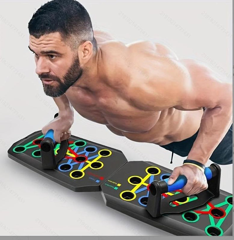 8-Piece Push-Up Board, Men'S Home Fitness , Foldable, Suitable for All Body Types, Push-Up Board Push Board Equipment Strength Training Set Equipment Multi-Functional Pushup Adjustable Chest