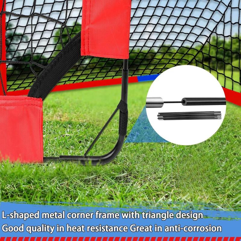 2 Pack Pop up Soccer Goals 4X3Ft Practice Net Carry Bag Ground Pegs Backyard Field Court Indoor Outdoor Park Multi Surface Training