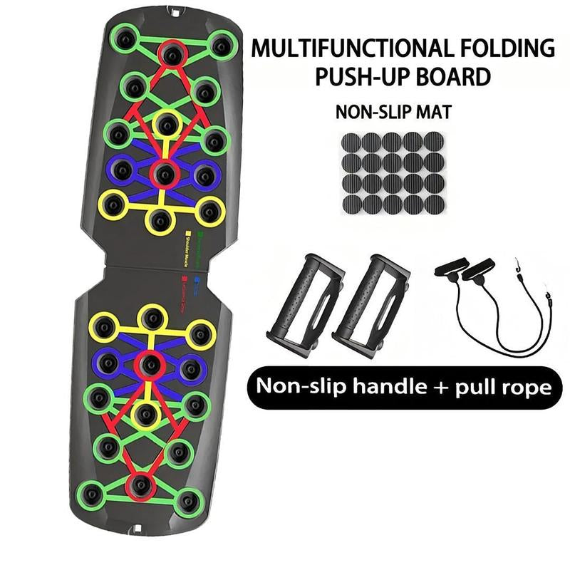 8-Piece Push-Up Board, Men'S Home Fitness , Foldable, Suitable for All Body Types, Push-Up Board Push Board Equipment Strength Training Set Equipment Multi-Functional Pushup Adjustable Chest