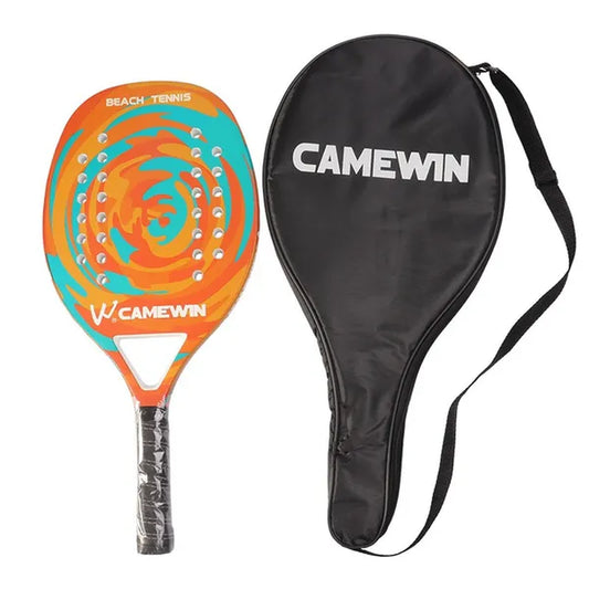 Adult Professional Full Carbon Beach Tennis Paddle Racket Soft EVA Face Raqueta with Bag Unisex Equipment Padel