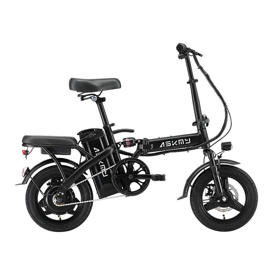 ASKMY E14 Folding Electric Bike for Adults | 14" Lightweight Commuter E-Bike | 48V 500W Motor | 18MPH Top Speed | UL 2849 Certified | Long Range Battery | Compact Urban Ride | Bicicleta Eléctrica Plegable