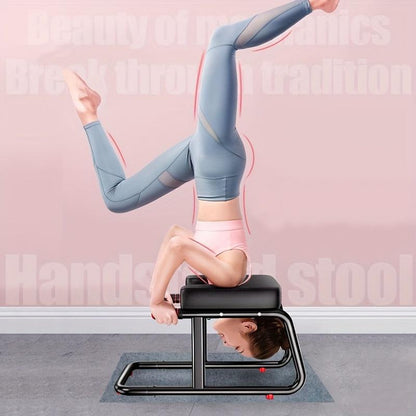 Foldable Yoga Inversion Bench Headstand Chair for Core Strength and Balance Training Portable Durable Home or Studio Use