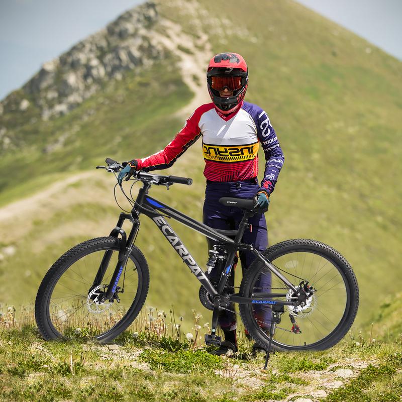 27.5 Inch Full Suspension Mountain Bike with Dual Shock Absorbers - All-Terrain Trail Bike for Men and Women, 21-Speed Smooth Ride for Fitness and Commuting Bicicleta Montaña Glerc Bikes Urban Bikes