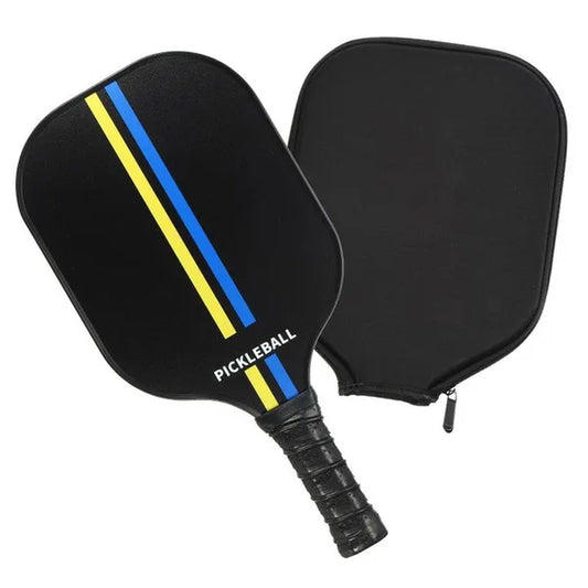 Graphite Pickleball Paddles USAPA Fiberglass Paddle with Bag Yellow Blue Line