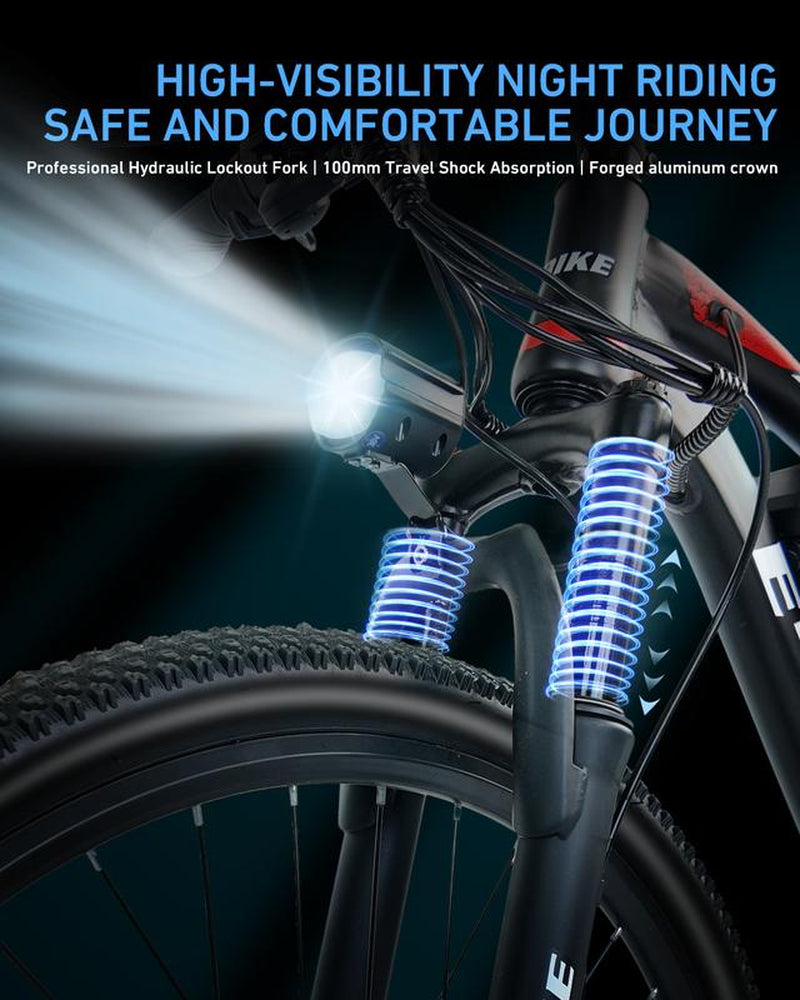 26" Electric Mountain Bike for Adults – 500W Powerful Motor, 25MPH Speed, 40-Mile Range, 7-Speed Gears