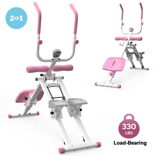 2 in 1 Stair Stepper & Ab Workout Machine - Multi-Function Trainer-Upgrade High-Efficiency Stairmaster & Ab Trainer Machine Full-Body Exercise Equipment for Home Gym Exercise
