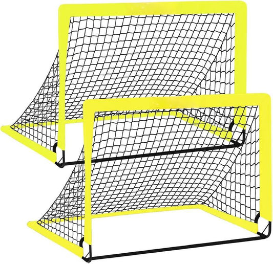 2 Pack Pop up Soccer Goals 4X3Ft Practice Net Carry Bag Ground Pegs Backyard Field Court Indoor Outdoor Park Multi Surface Training