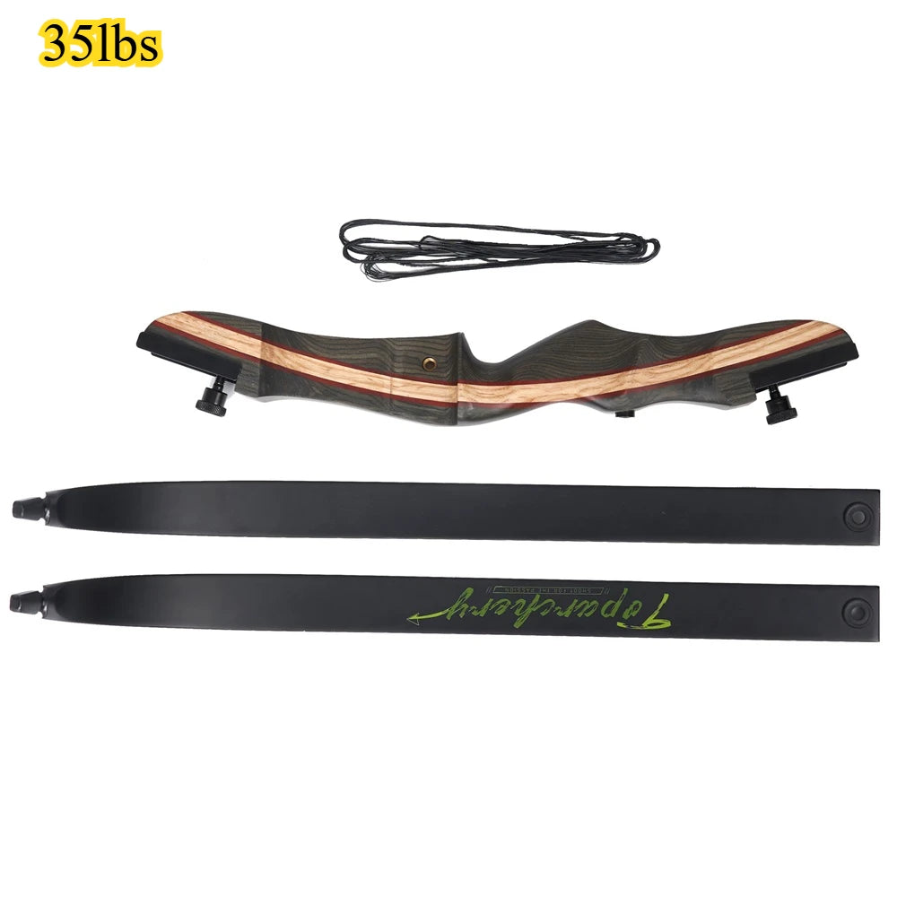 62" Recurve Bow 20-25Lbs Takedown Bow with Carbon Arrows Set for Beginner or Adults Outdoor Archery Practice