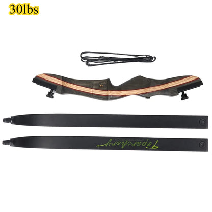 62" Recurve Bow 20-25Lbs Takedown Bow with Carbon Arrows Set for Beginner or Adults Outdoor Archery Practice