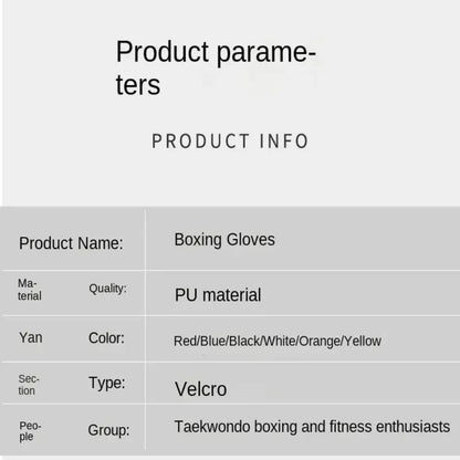 6/8/10/12/16Oz Kids Adult Boxing Gloves PU Breathable Professional Sanda Muay Thai Fighting Gloves Taekwondo Punching Gloves