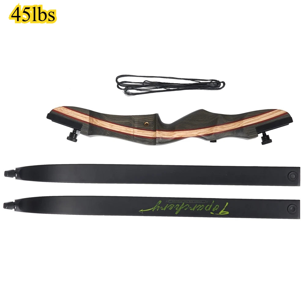 62" Recurve Bow 20-25Lbs Takedown Bow with Carbon Arrows Set for Beginner or Adults Outdoor Archery Practice