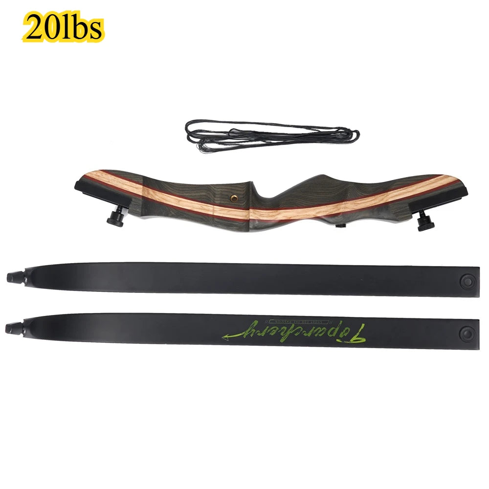 62" Recurve Bow 20-25Lbs Takedown Bow with Carbon Arrows Set for Beginner or Adults Outdoor Archery Practice