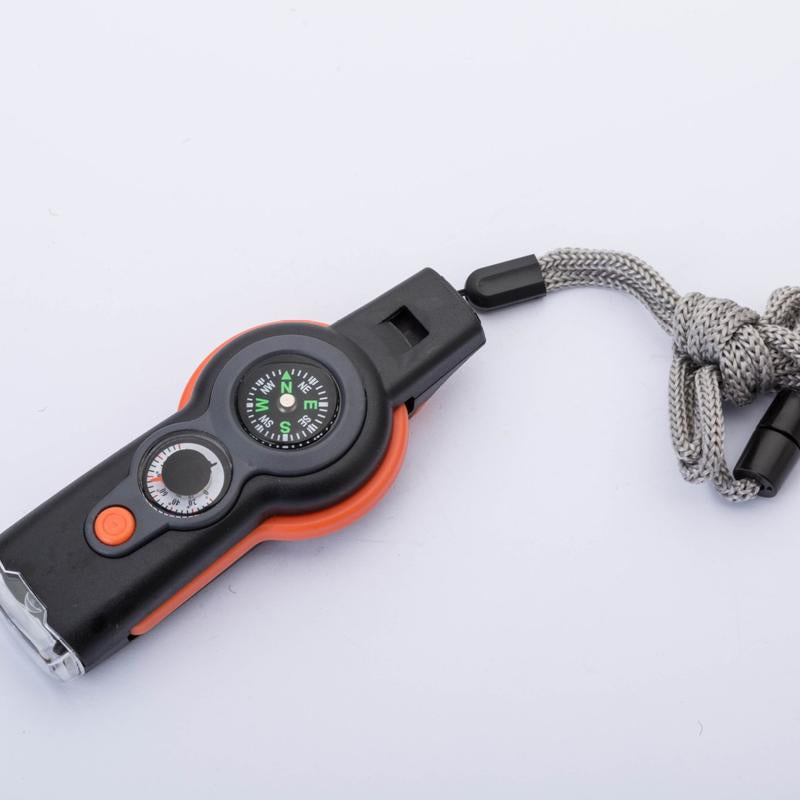 7-In-1 SURVIVAL MUST-HAVE! Light, Compass & Thermometer!